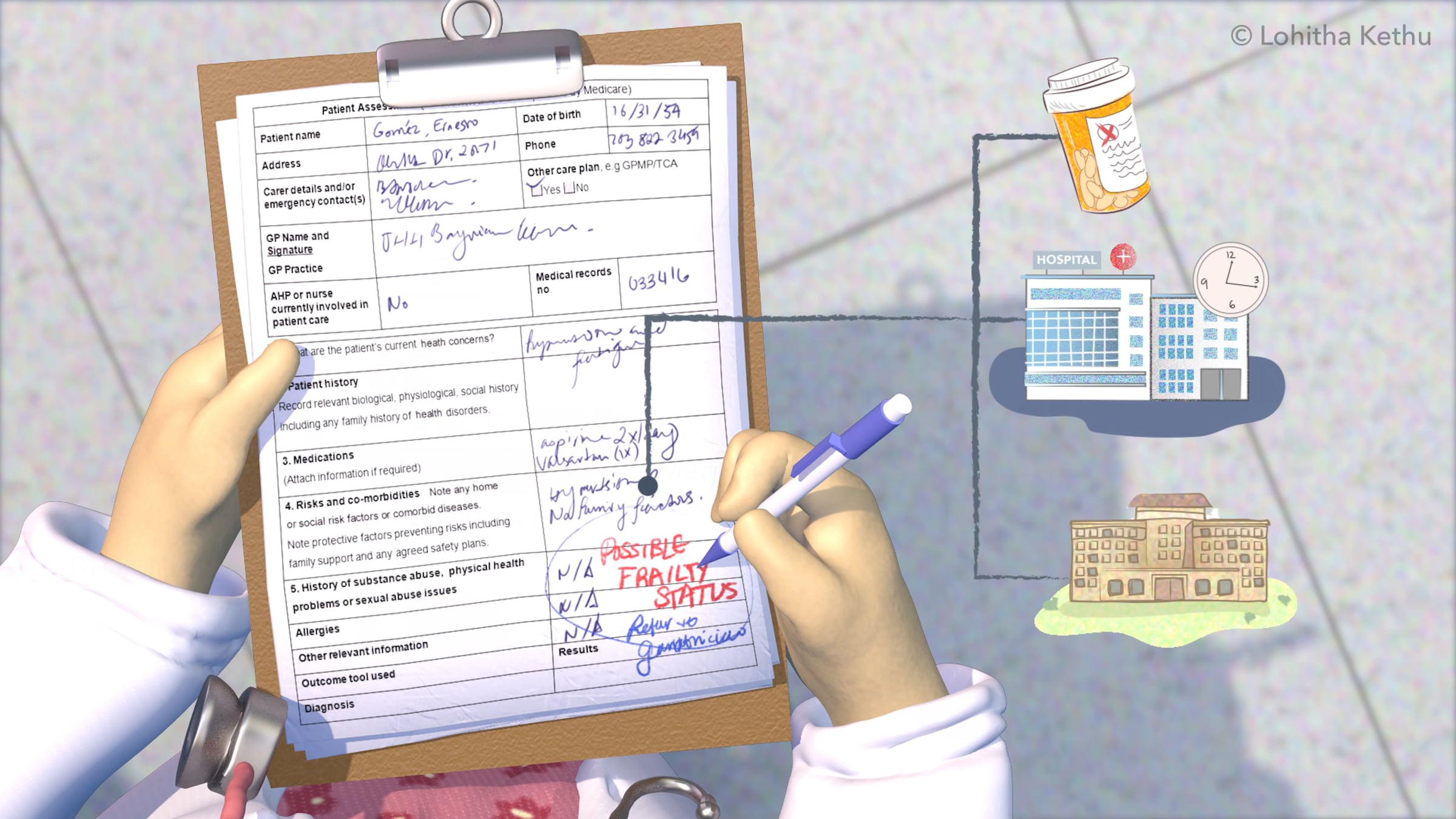 Illustration from the original What is Frailty? educational animation