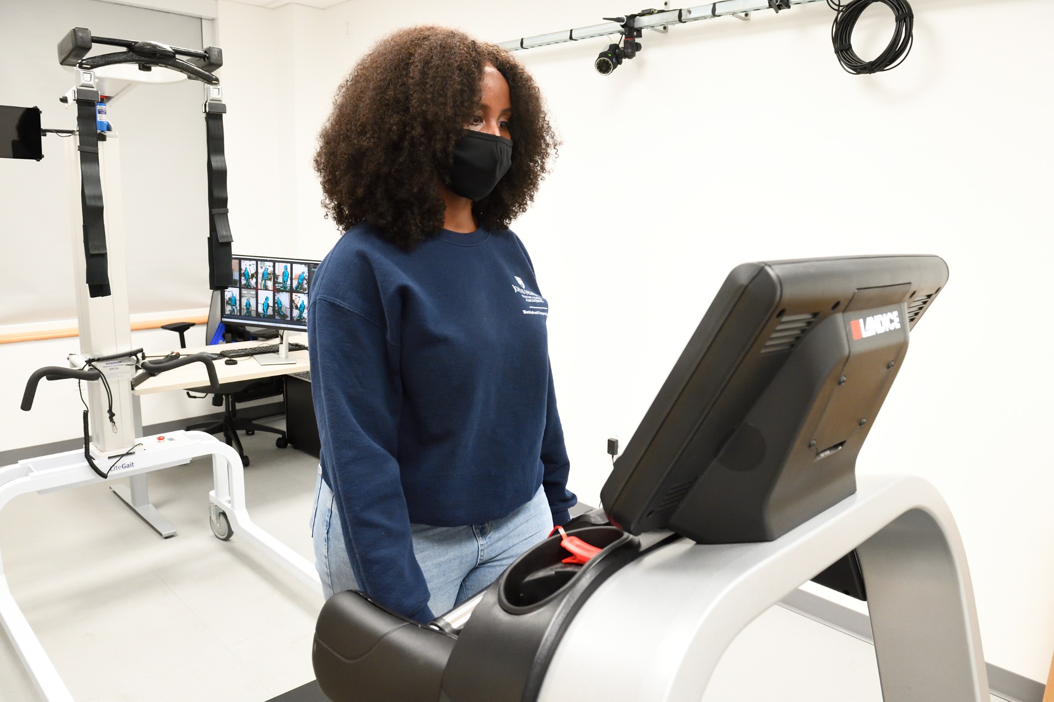 Treadmill and motion-capture equipment